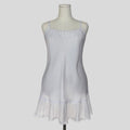 Pleated slip in white
