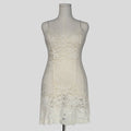 Sheer lace dress in white