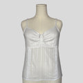 Striped ruched tank top