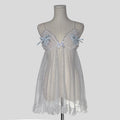 Bridal sheer polka dot heart bust babydoll
