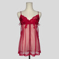 Mesh split front lace detail slip