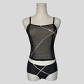 Mesh sequin detail matching set