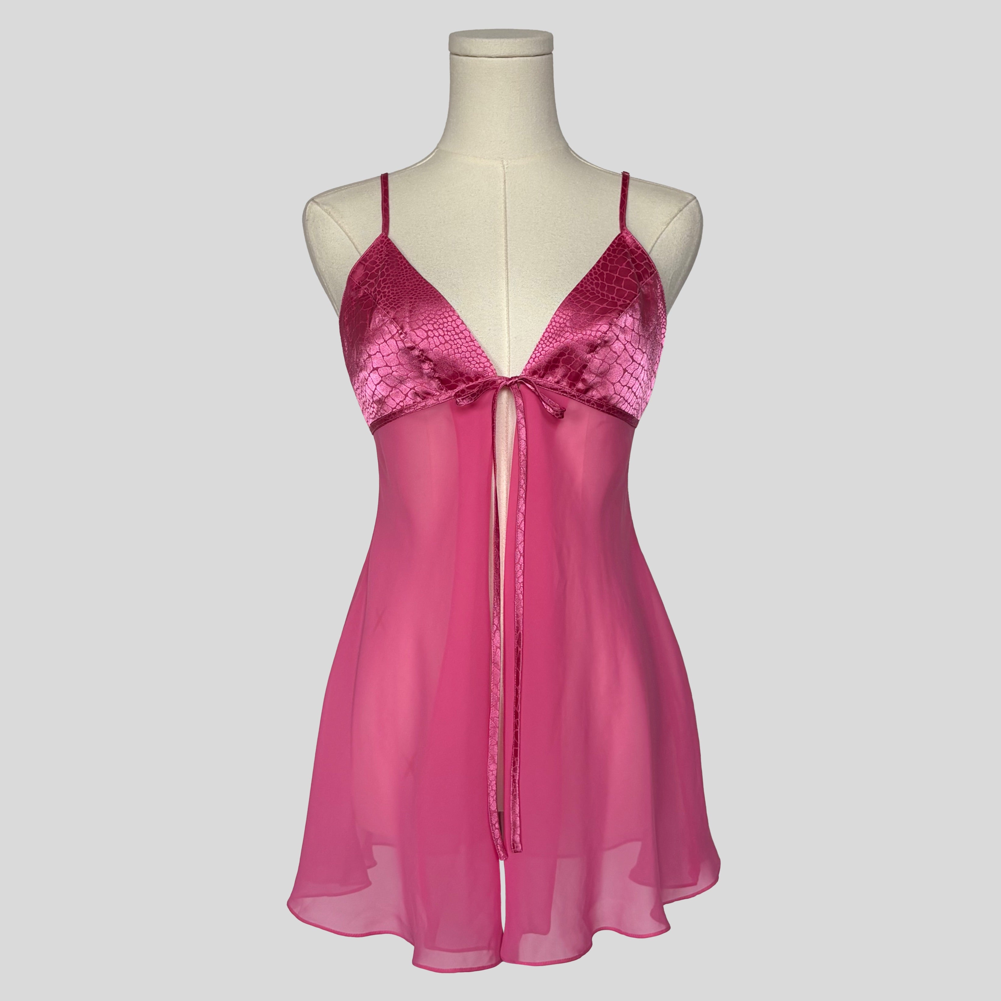 Animal print bust split front babydoll