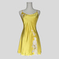 Fairy lace trim slip dress in yellow