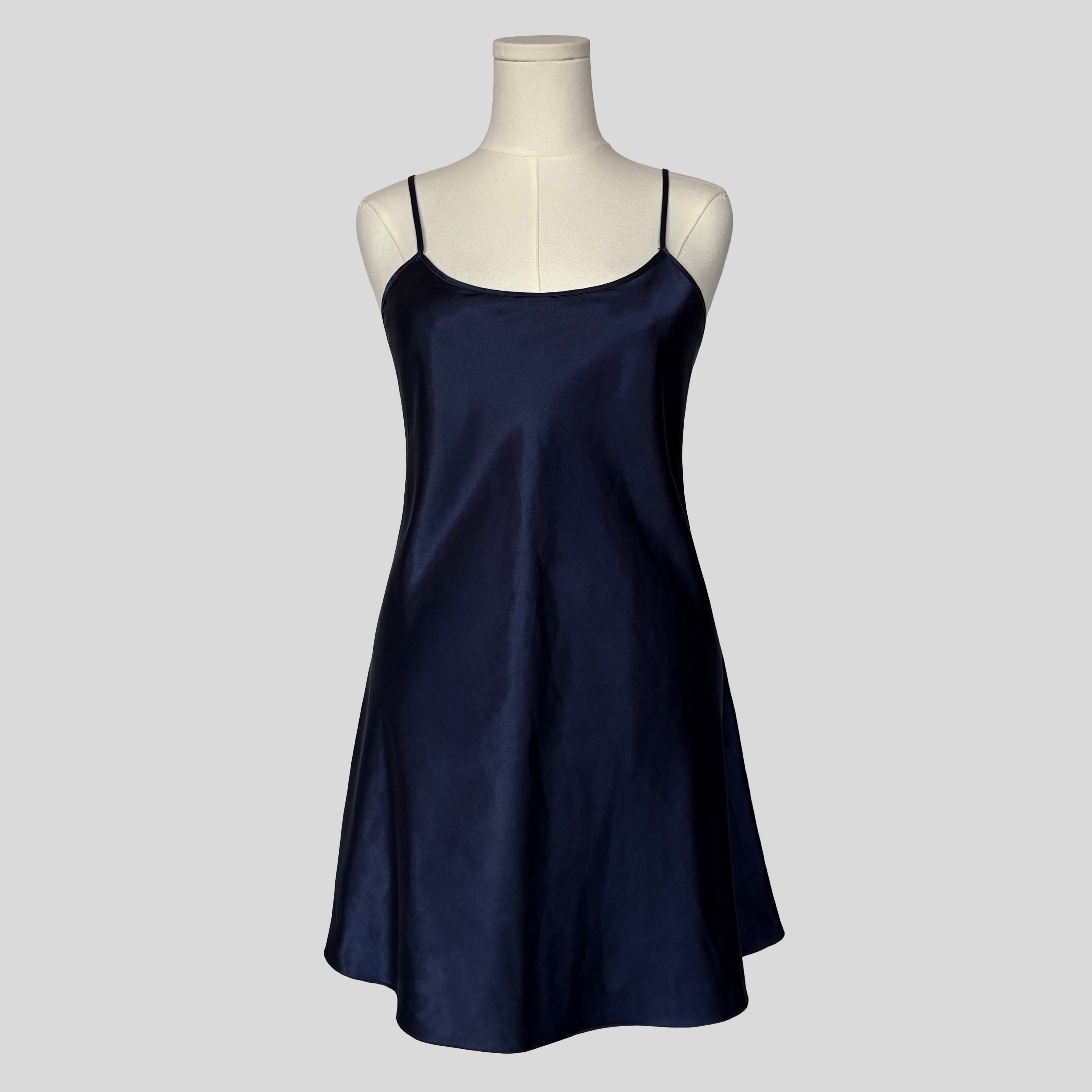 Simple mini slip in navy