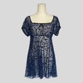 Velvet burnout short sleeve babydoll