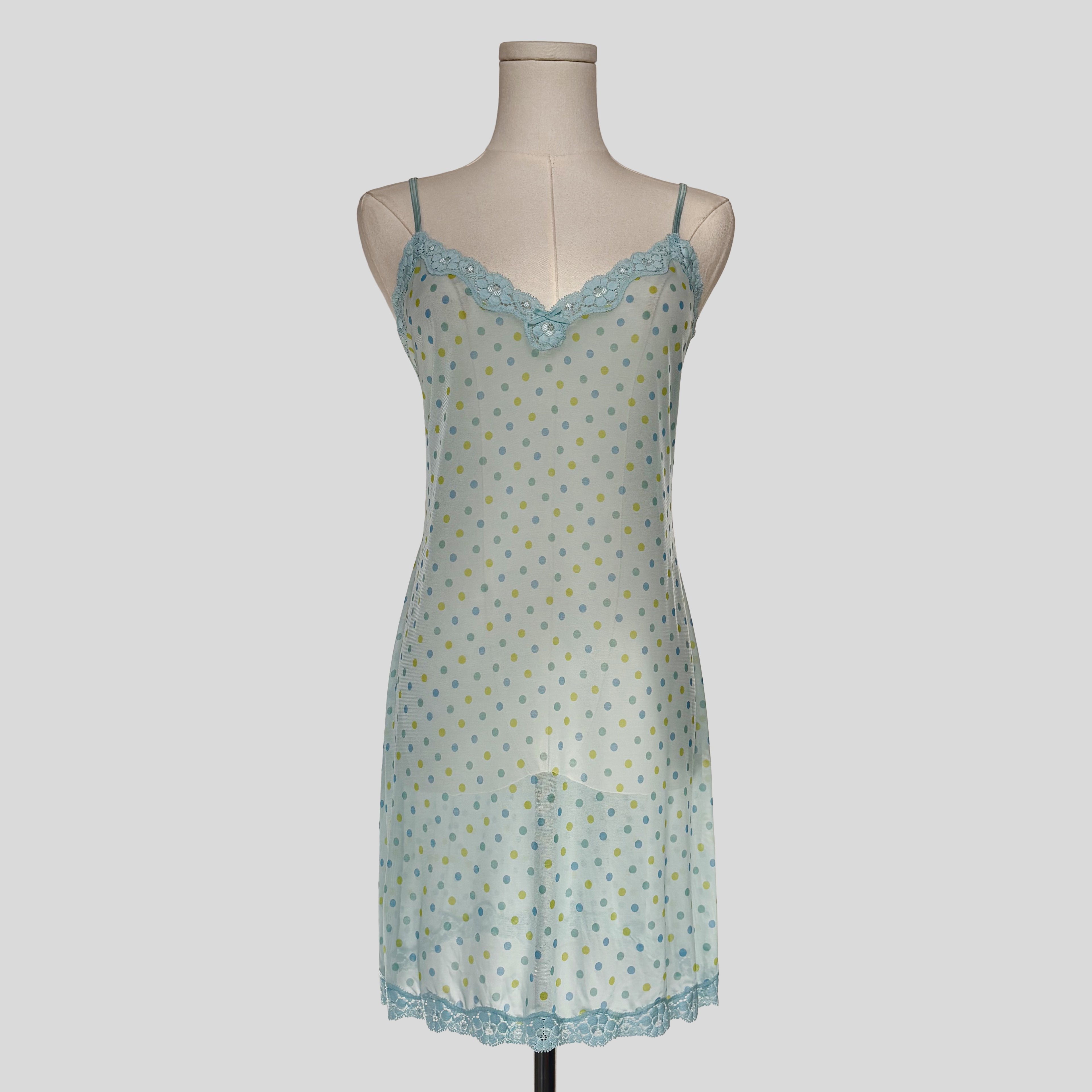 Polka dot sheer slip