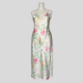 Floral lace trim gown