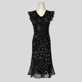 Floral ruffled knee length dress