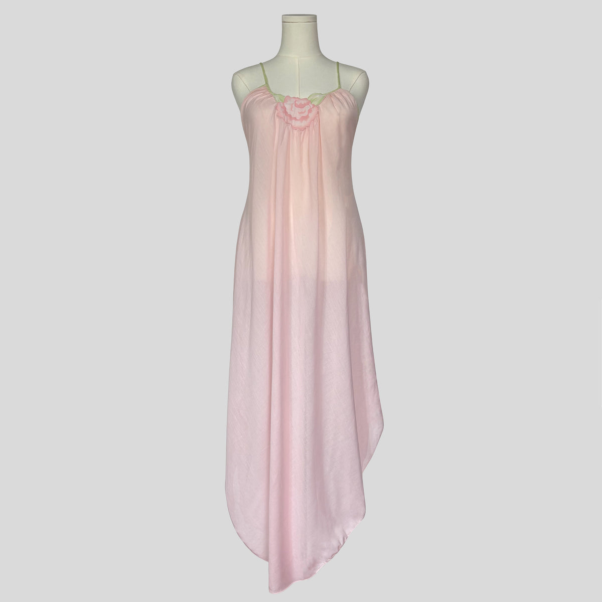 Semi-sheer floral detail gown