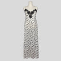 Floral lace trim gown