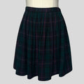 Pleated plaid mini skirt