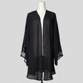 Embroidered sheer robe