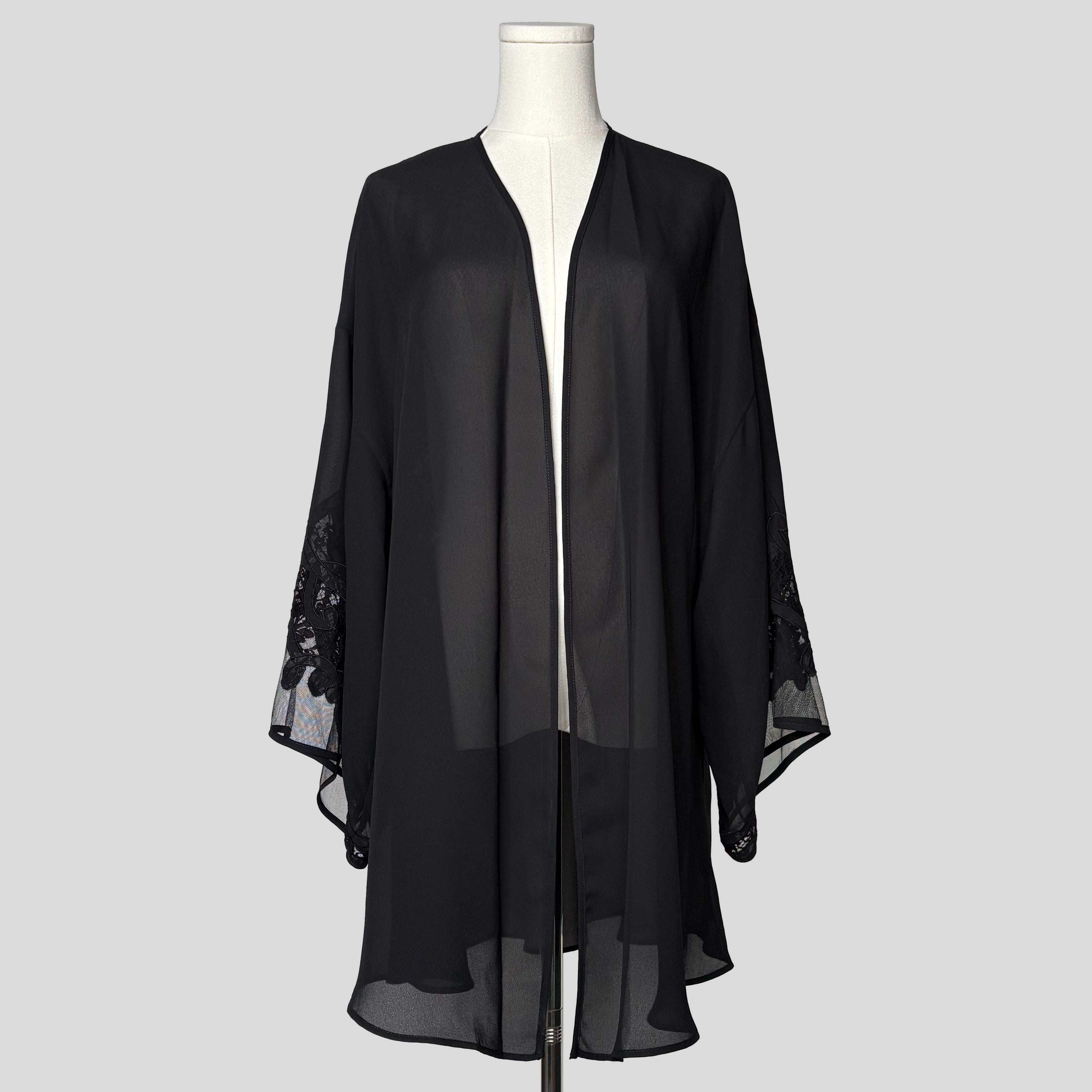 Embroidered sheer robe