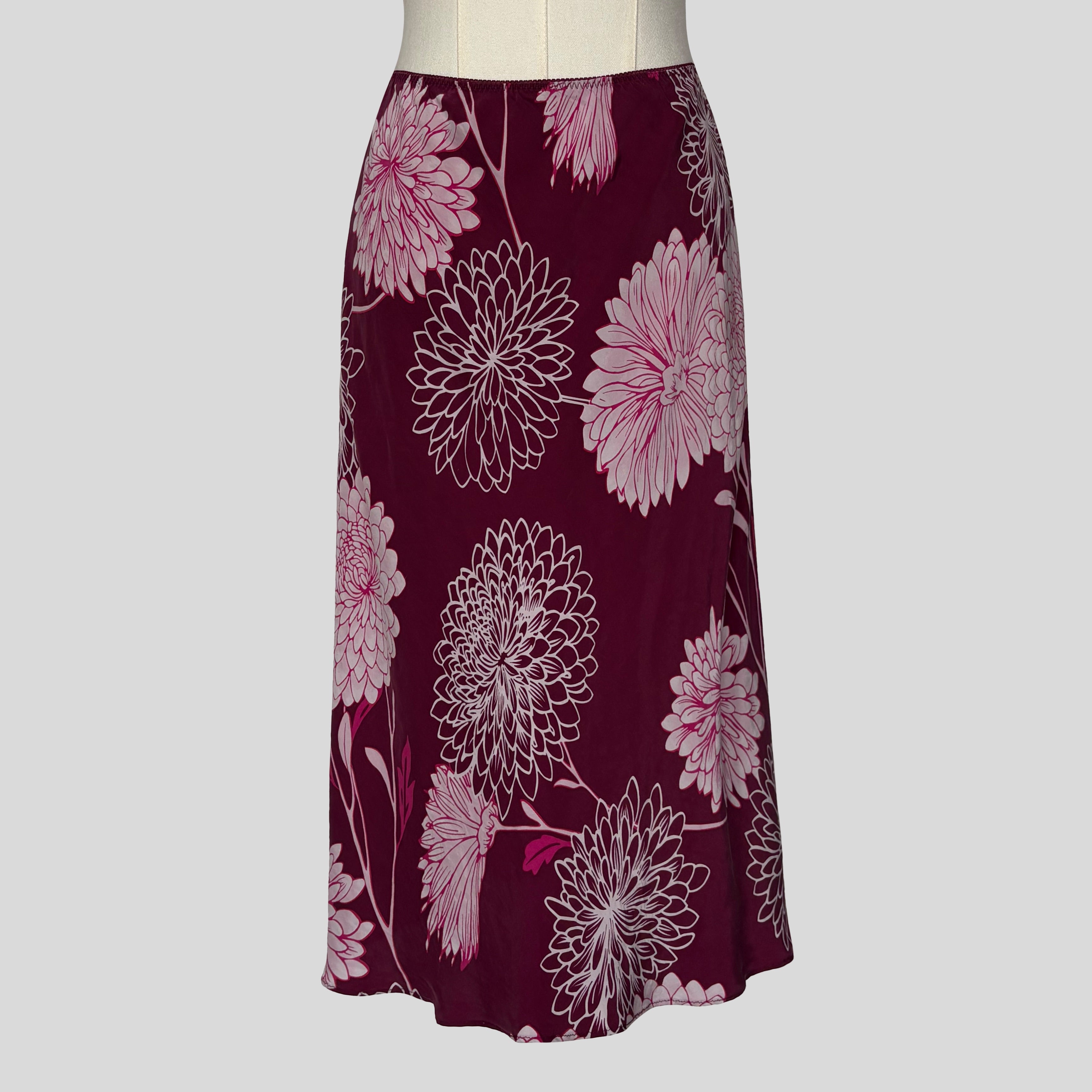 Floral knee length skirt