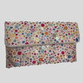 Colorful dotted beaded clutch
