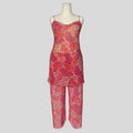 Floral slip and pants pajama set