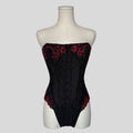 Embroidered corset and matching panties