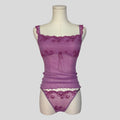 Lace mesh cami and matching panties