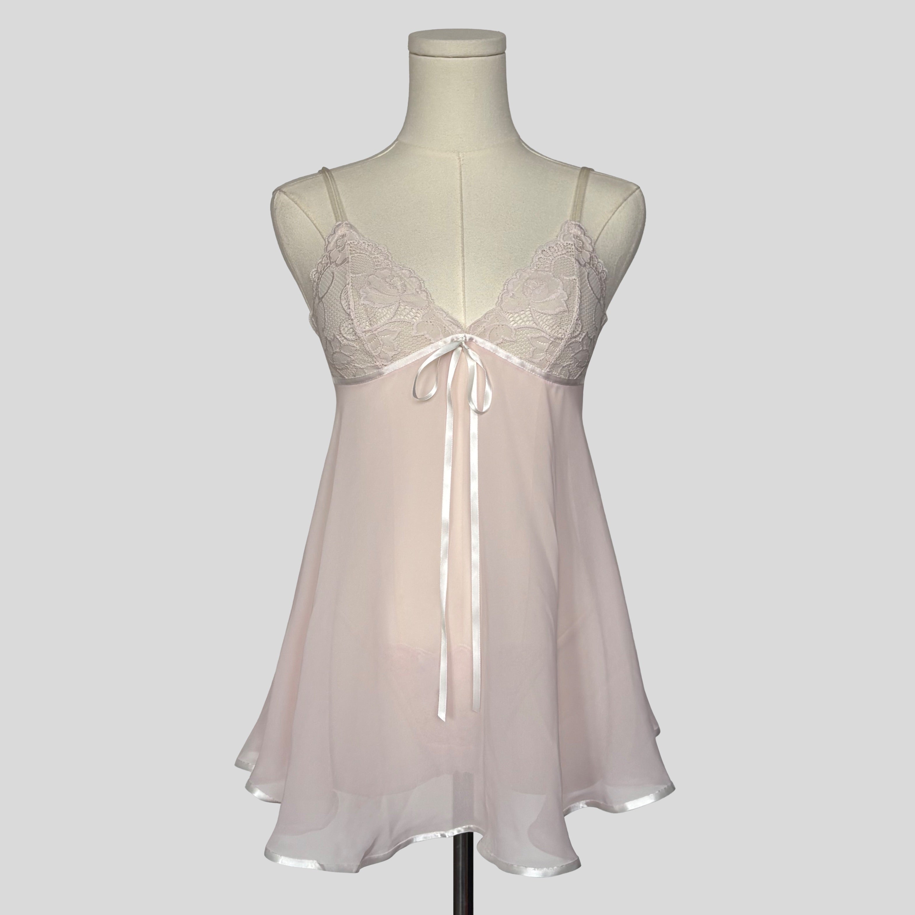 Lace bust babydoll with matching panties