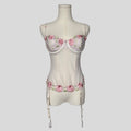 Floral embroidered corset