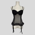 Lace ruffled corset