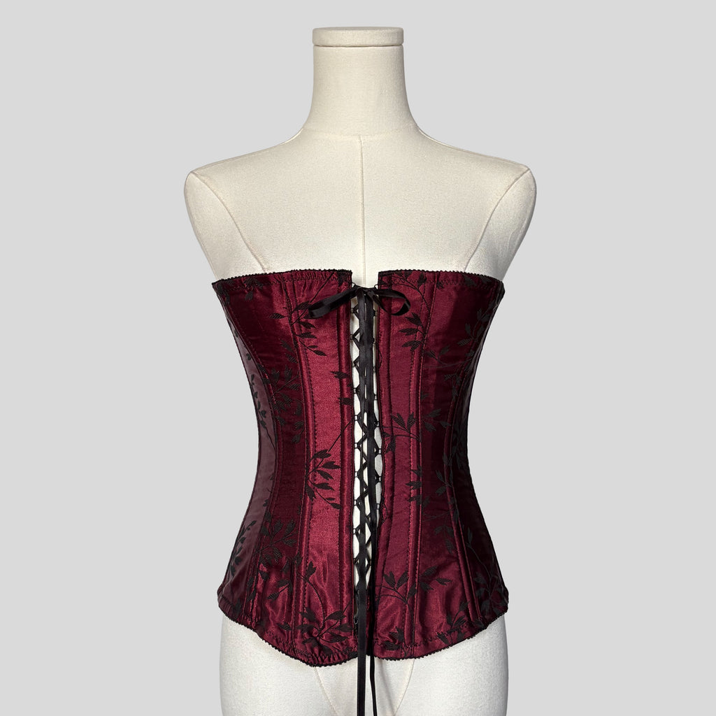 Ornate lace up front corset