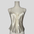 Button up lace trim cami