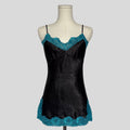 Crinkle texture lace trim cami