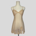 Sequin sheer lace babydoll dress in nude