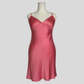 Backless silk slip in pink