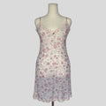 Floral sheer mesh slip
