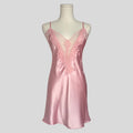 Plunging mesh neckline slip
