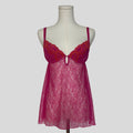 Lace underwire chemise in hot pink