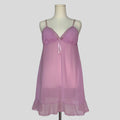 Sheer polka dot lace trim slip