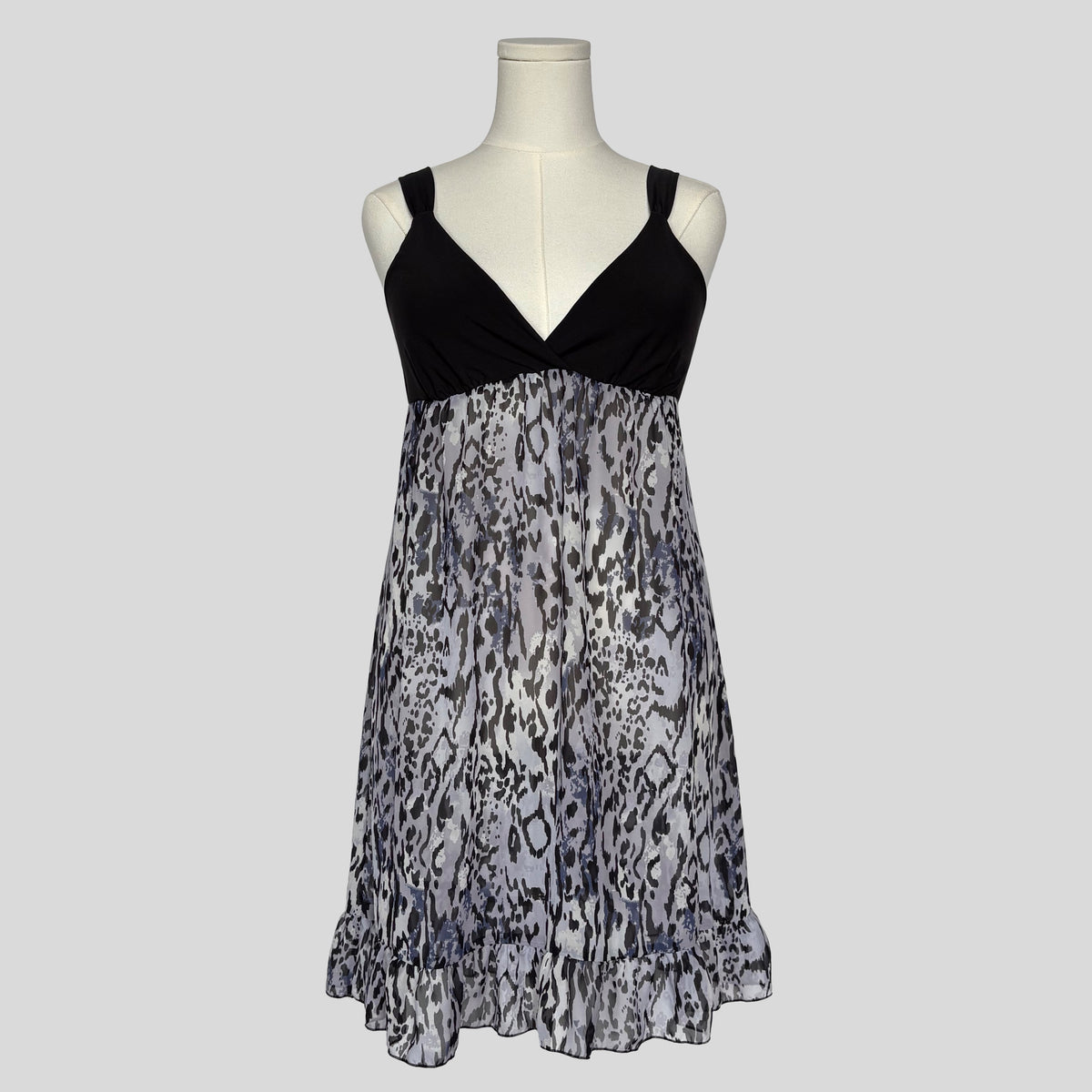 Sheer leopard print babydoll