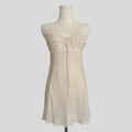 Milkmaid lace trim slip dress in white