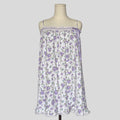 Cotton ribbon laced babydoll dress in floral