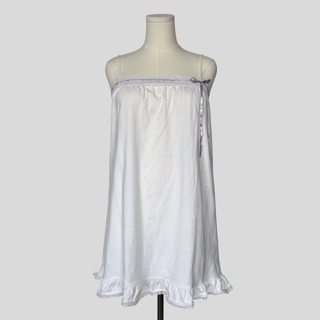 Cotton ribbon laced babydoll dress