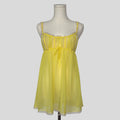 Sheer ruffled babydoll dress in yellow