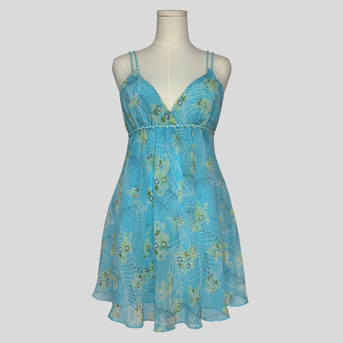 Floral braided trim slip