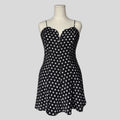 Brocade polka dot slip dress