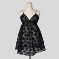 Heart print sheer babydoll