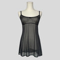 Sheer rosette babydoll slip