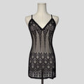 Ornate mesh slip dress