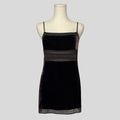 Velvet mesh inset mini dress