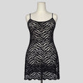 Zebra print mesh slip
