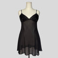 Sheer beaded silk bust slip