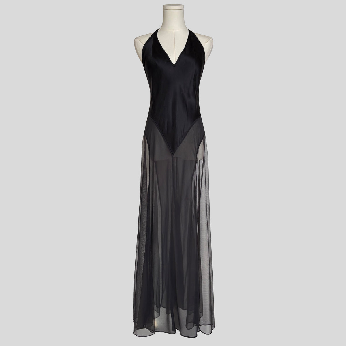 Silk and tulle gown