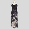 Draped floral gown